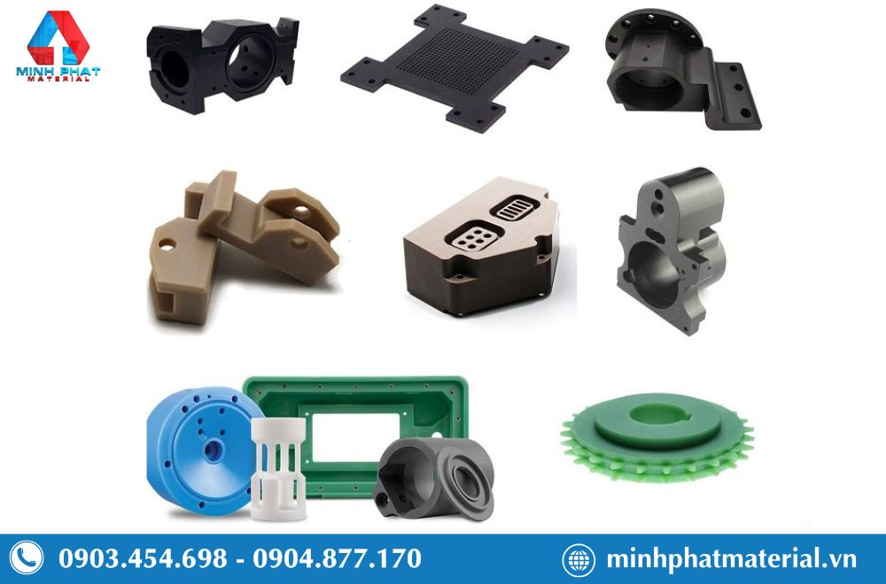 Nhựa kỹ thuật sau khi gia công bằng được ứng dụng rộng rãi trong nhiều lĩnh vực công nghiệp