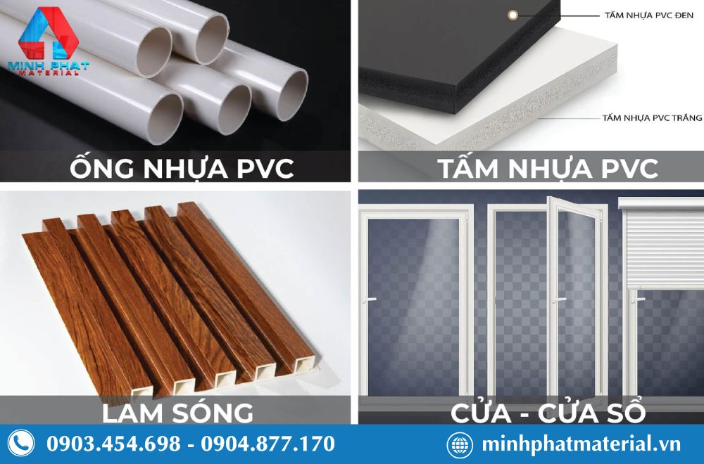 Nhựa PVC trắng được ứng dụng cho nhiều lĩnh vực và công trình khác nhau
