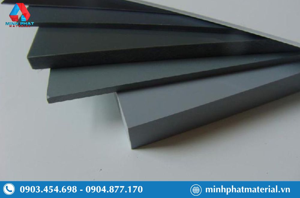 Tấm nhựa PVC màu ghi xám